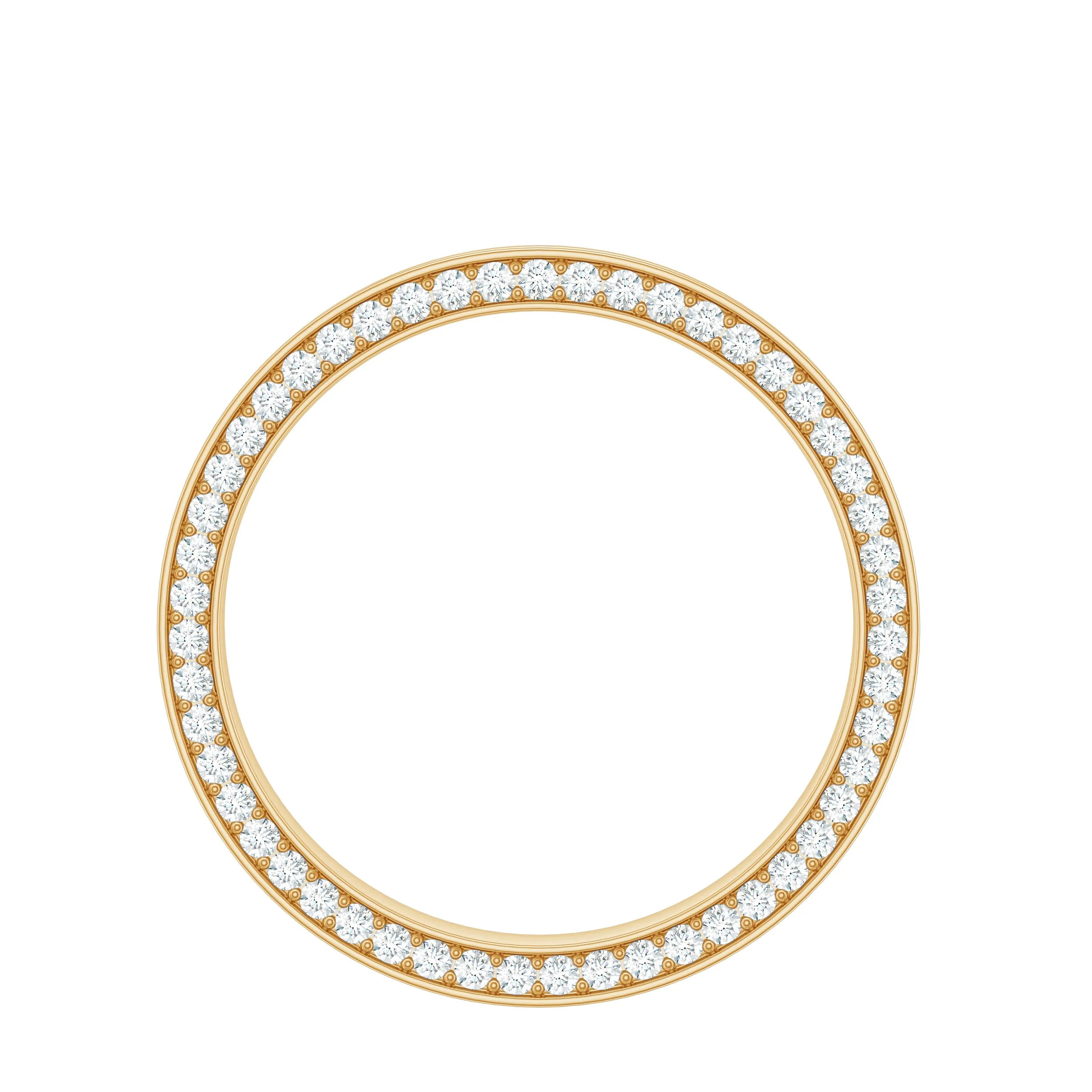 1 CT Lab-Created Ruby Eternity Band Ring with Moissanite