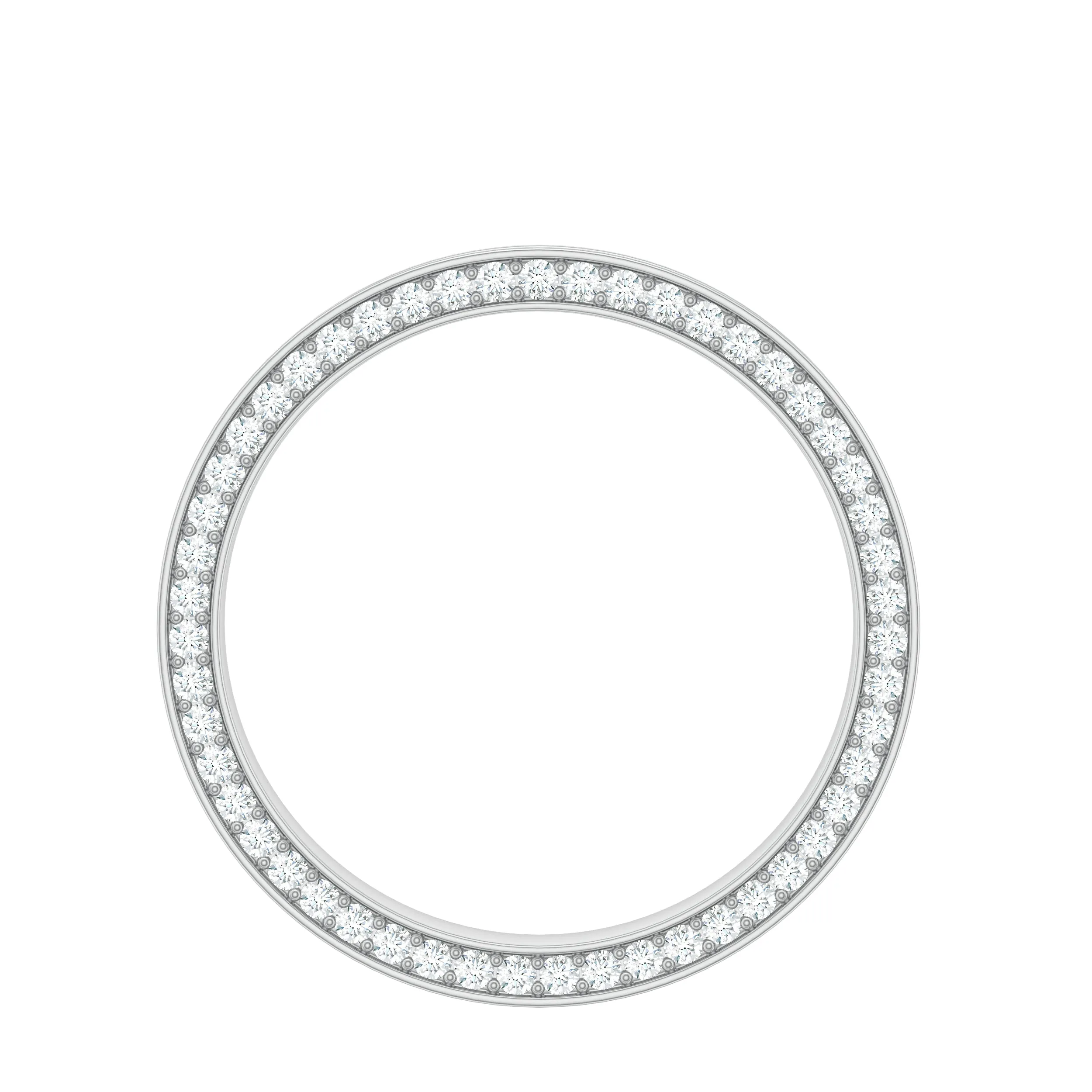 1 CT Lab-Created Ruby Eternity Band Ring with Moissanite