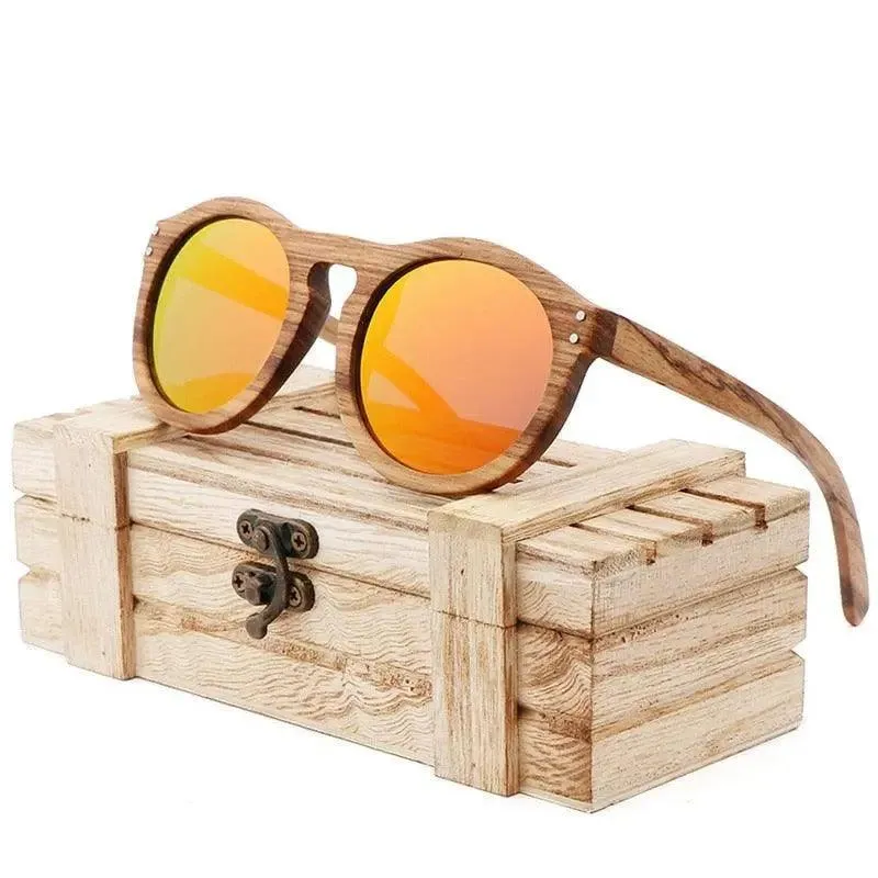 100% Real Zebra Wood Sunglasses