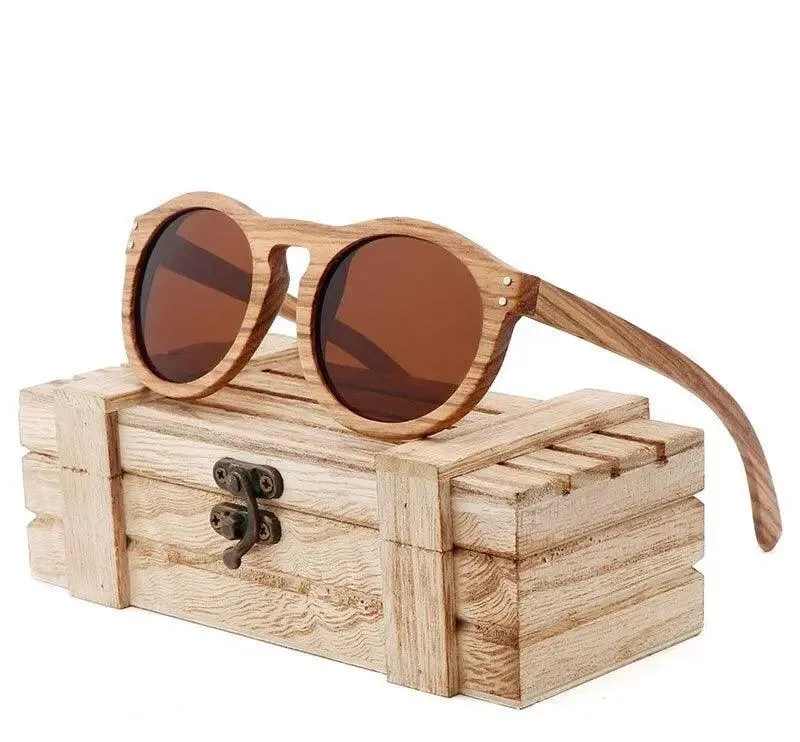 100% Real Zebra Wood Sunglasses