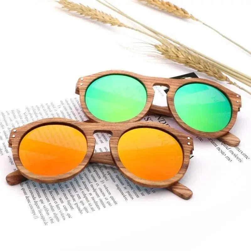 100% Real Zebra Wood Sunglasses