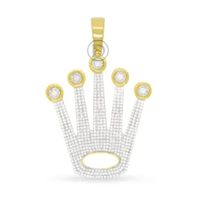 10k yellow gold custom pendant with 0.95ct diamonds