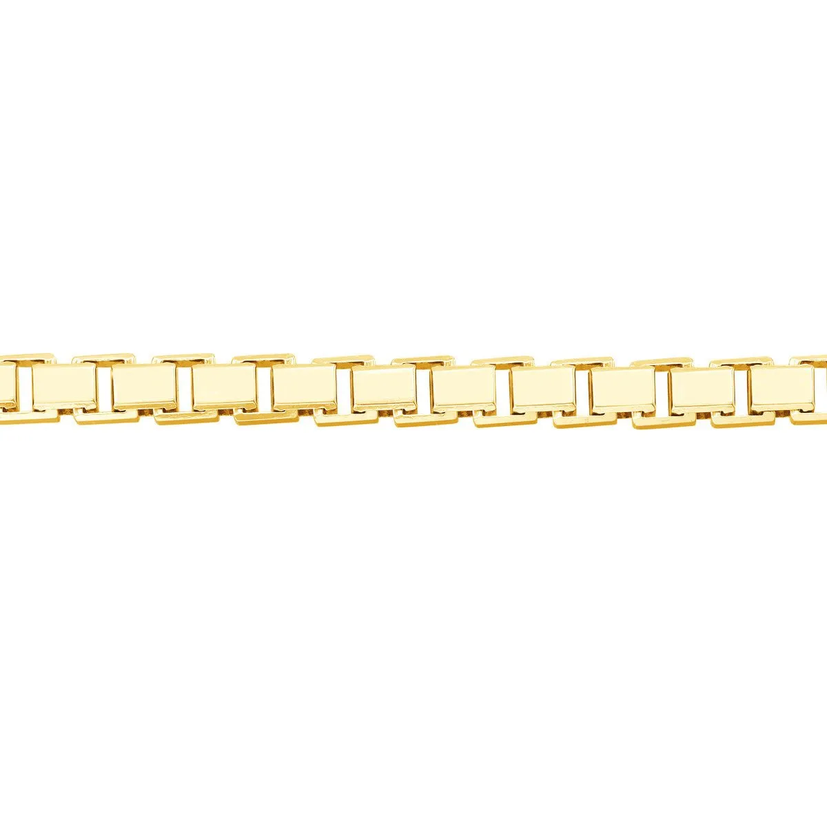 14K Yellow Gold 3.40mm Box Chain Bracelet