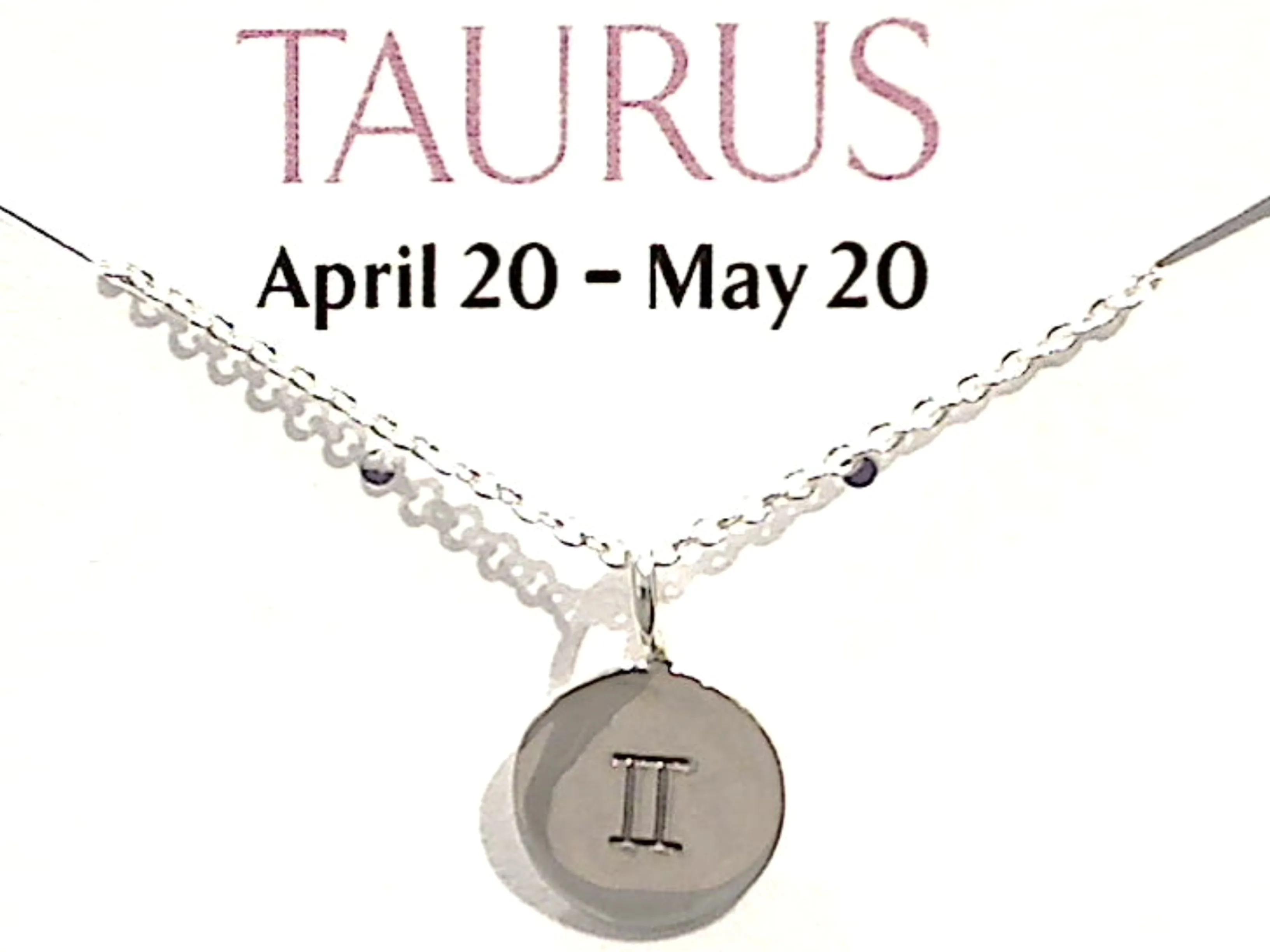 16" - 18" Sterling Silver Taurus Zodiac Necklace