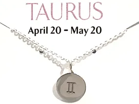 16" - 18" Sterling Silver Taurus Zodiac Necklace