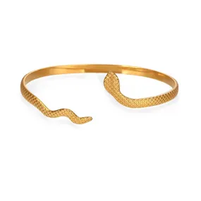 18k Gold-Filled Open Snake Bangle