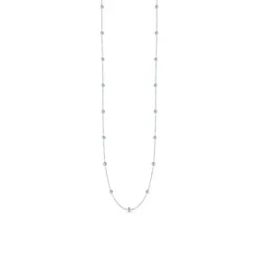 18k White Gold Diamonds by the Inch Necklace