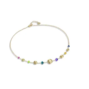 18K Yellow Gold Mixed Gemstone Necklace