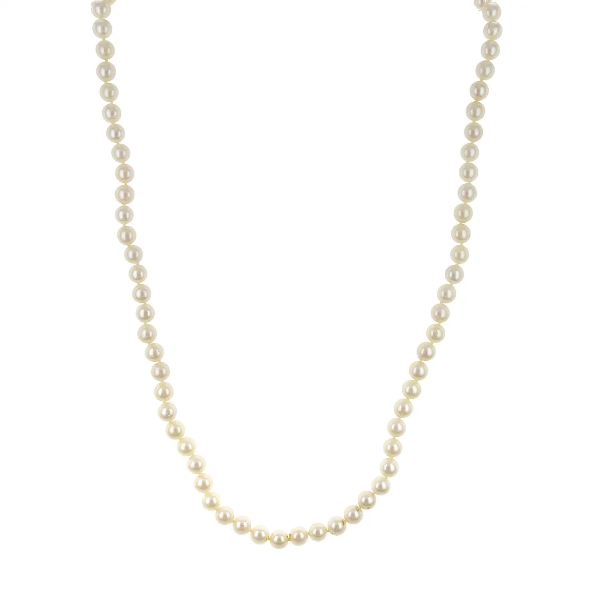 25-Inch Cultured Pearl Strand with 14K Gold Fishhook Clasp