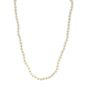 25-Inch Cultured Pearl Strand with 14K Gold Fishhook Clasp