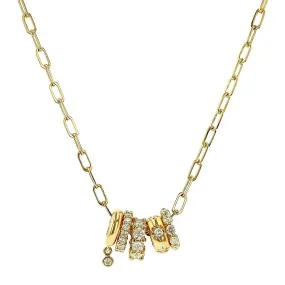 5 Ring Charm Necklace