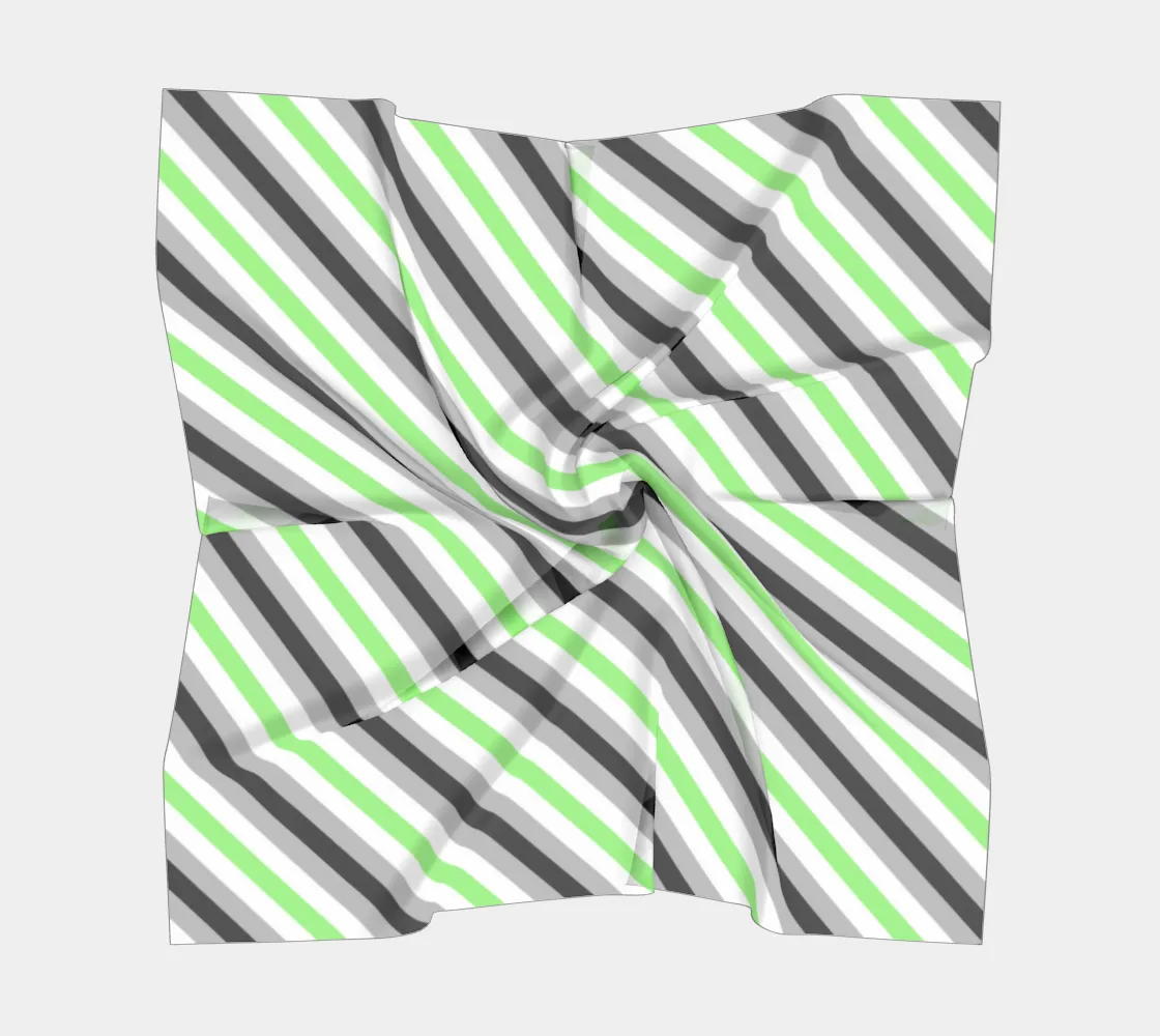 Agender Striped  Square Scarf