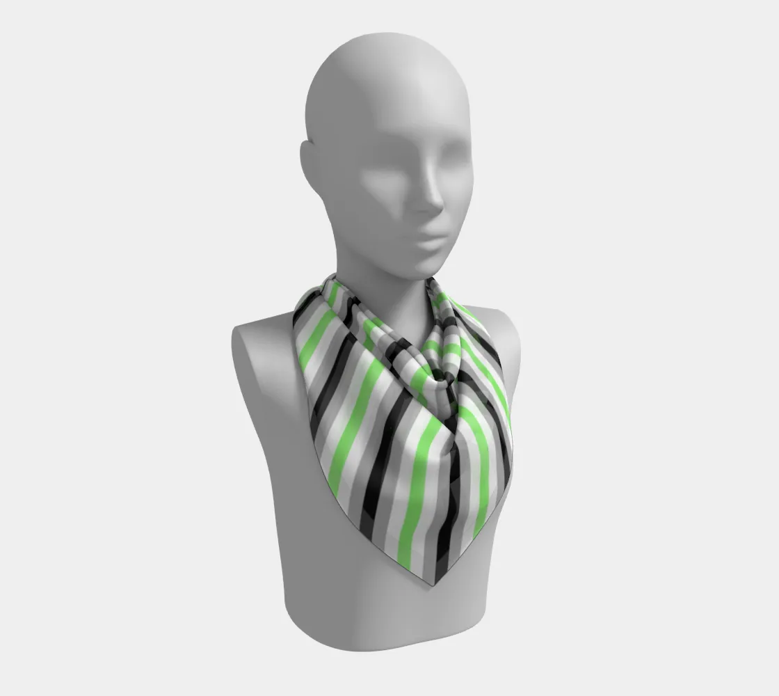 Agender Striped  Square Scarf