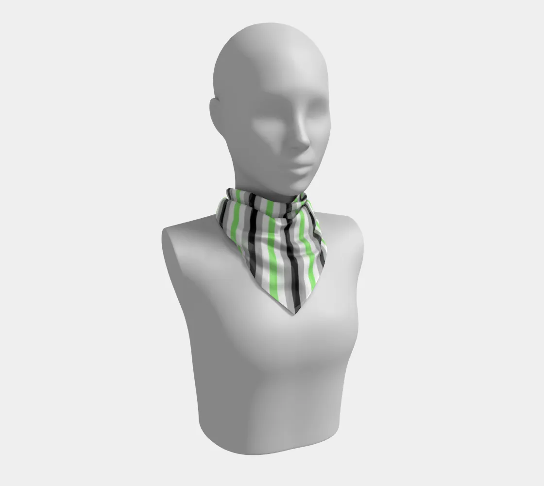 Agender Striped  Square Scarf