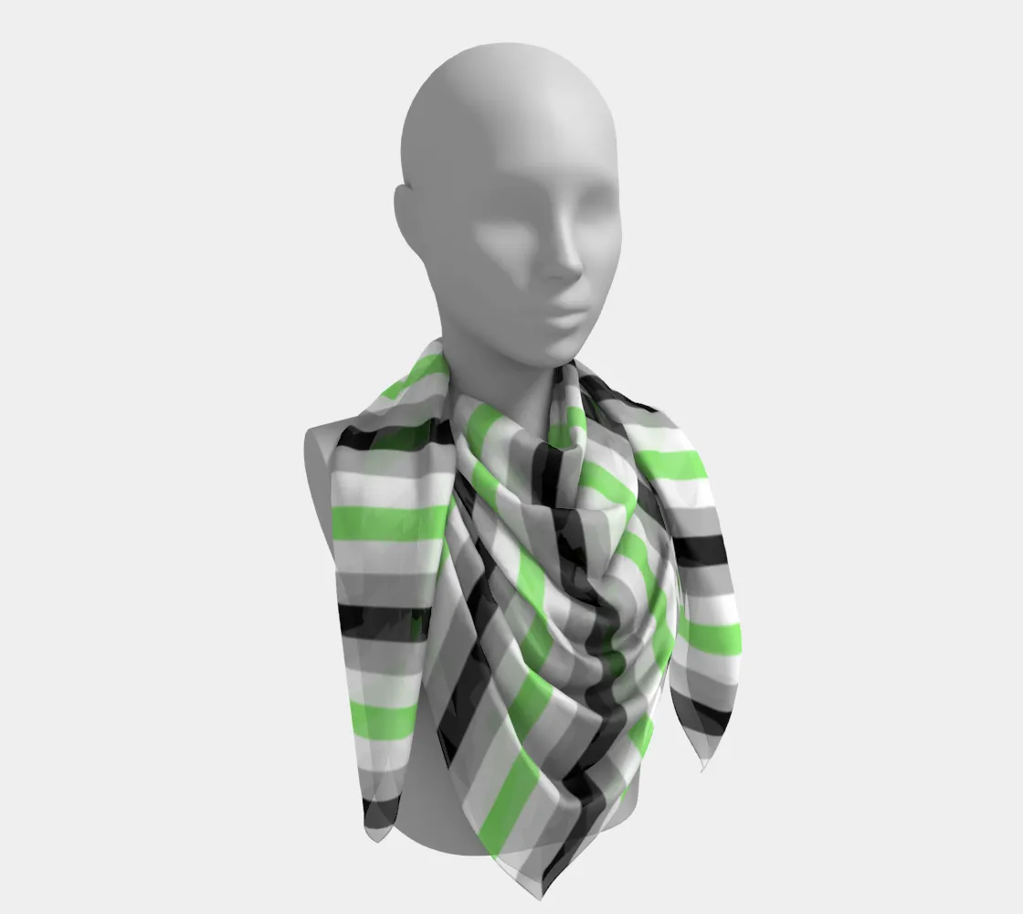Agender Striped  Square Scarf