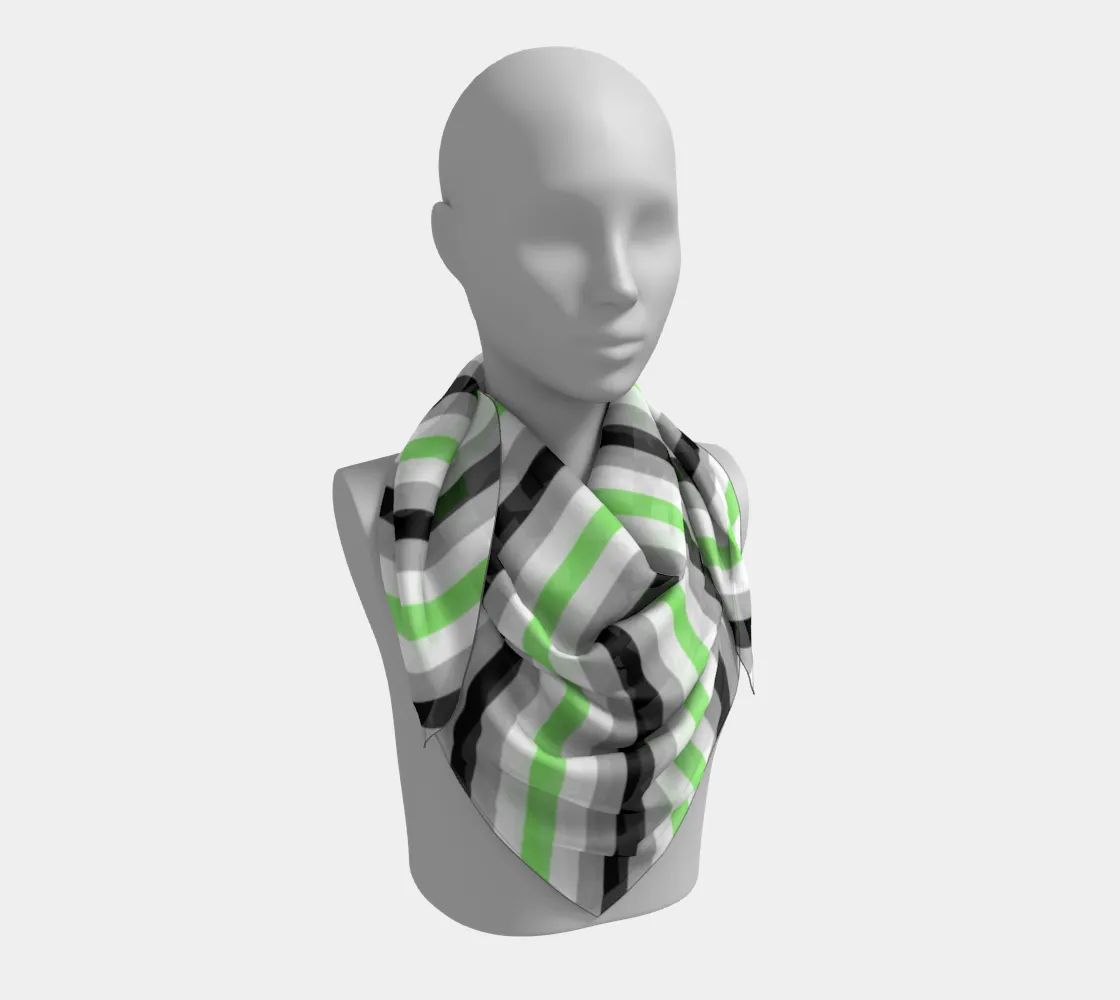 Agender Striped  Square Scarf