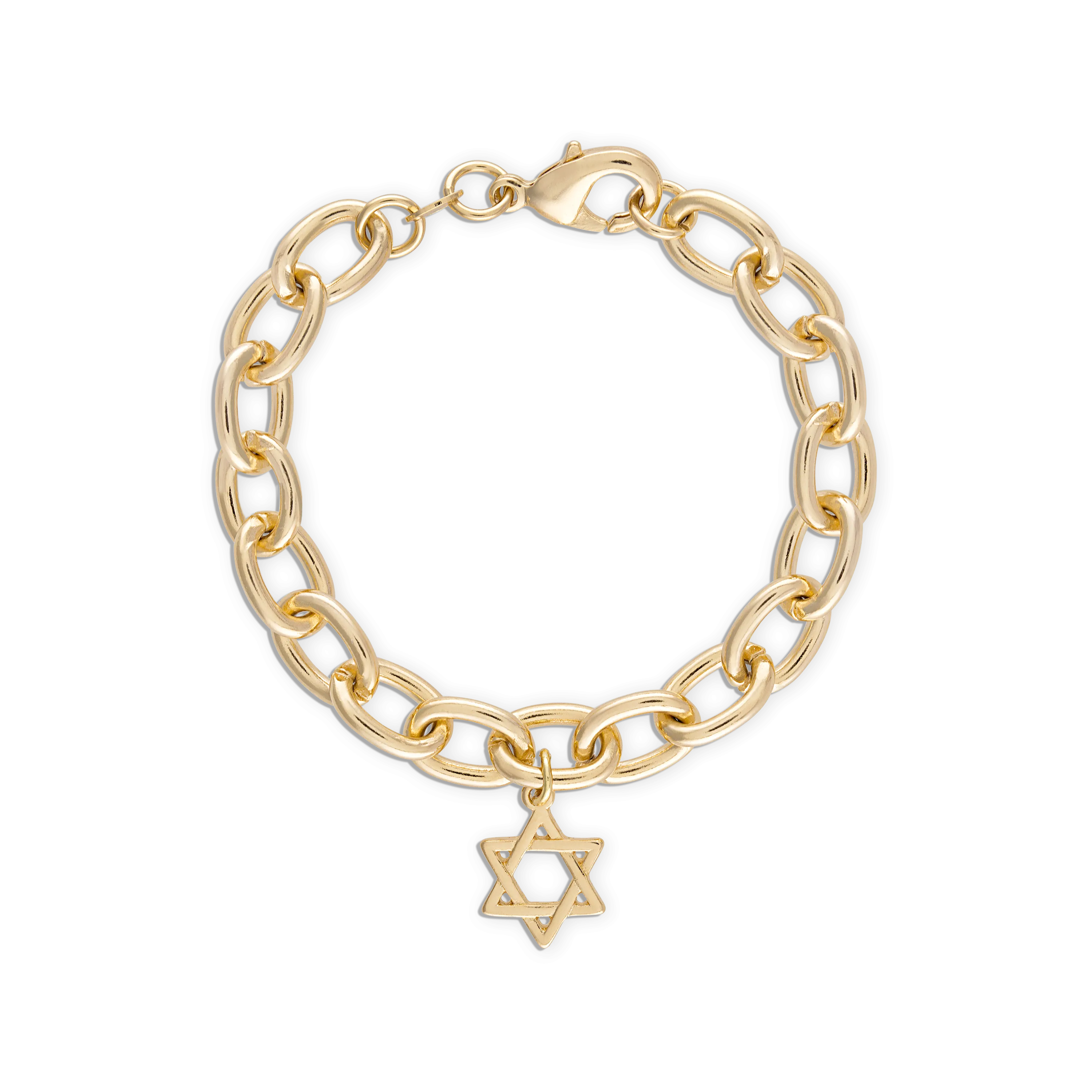 Alexa Leigh - Paloma Star of David Bracelet in Gold 6.5"