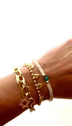 Alexa Leigh - Paloma Star of David Bracelet in Gold 6.5"