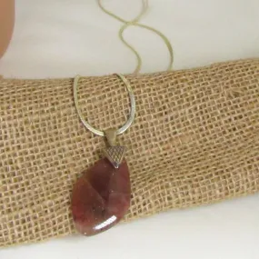 American Jasper Gemstone Pendant Necklace