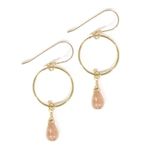 AMY JOY JEWELRY - CIRCLE MILAN PEACH MOONSTONE