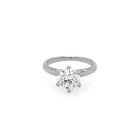 Anna Zuckerman Sterling Silver 6-Prong 1ct CZ Solitaire Ring, Size 7 (97703)