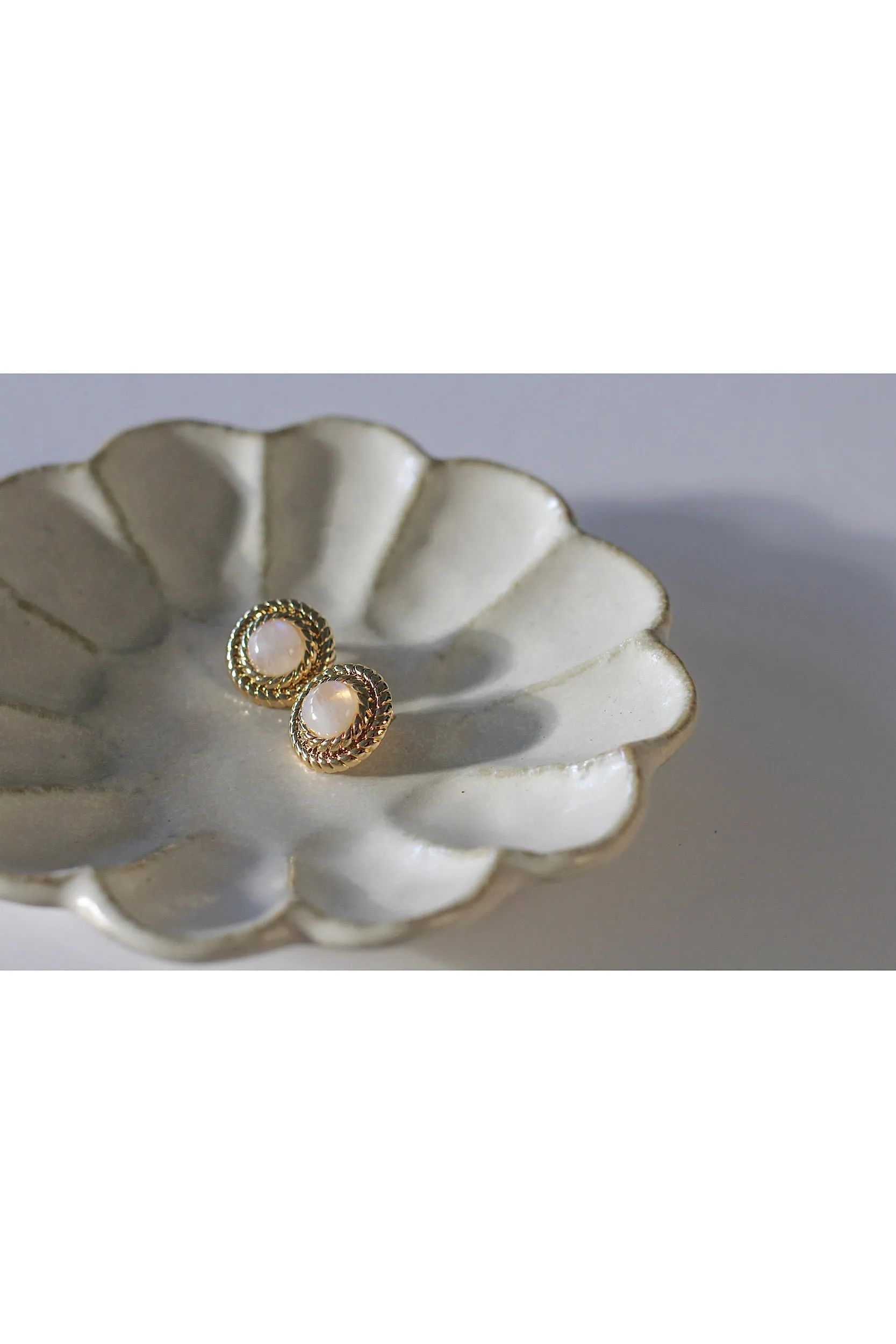 April Birthstone Earrings - Moonstone