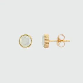 Barcelona June Moonstone Birthstone Stud Earrings