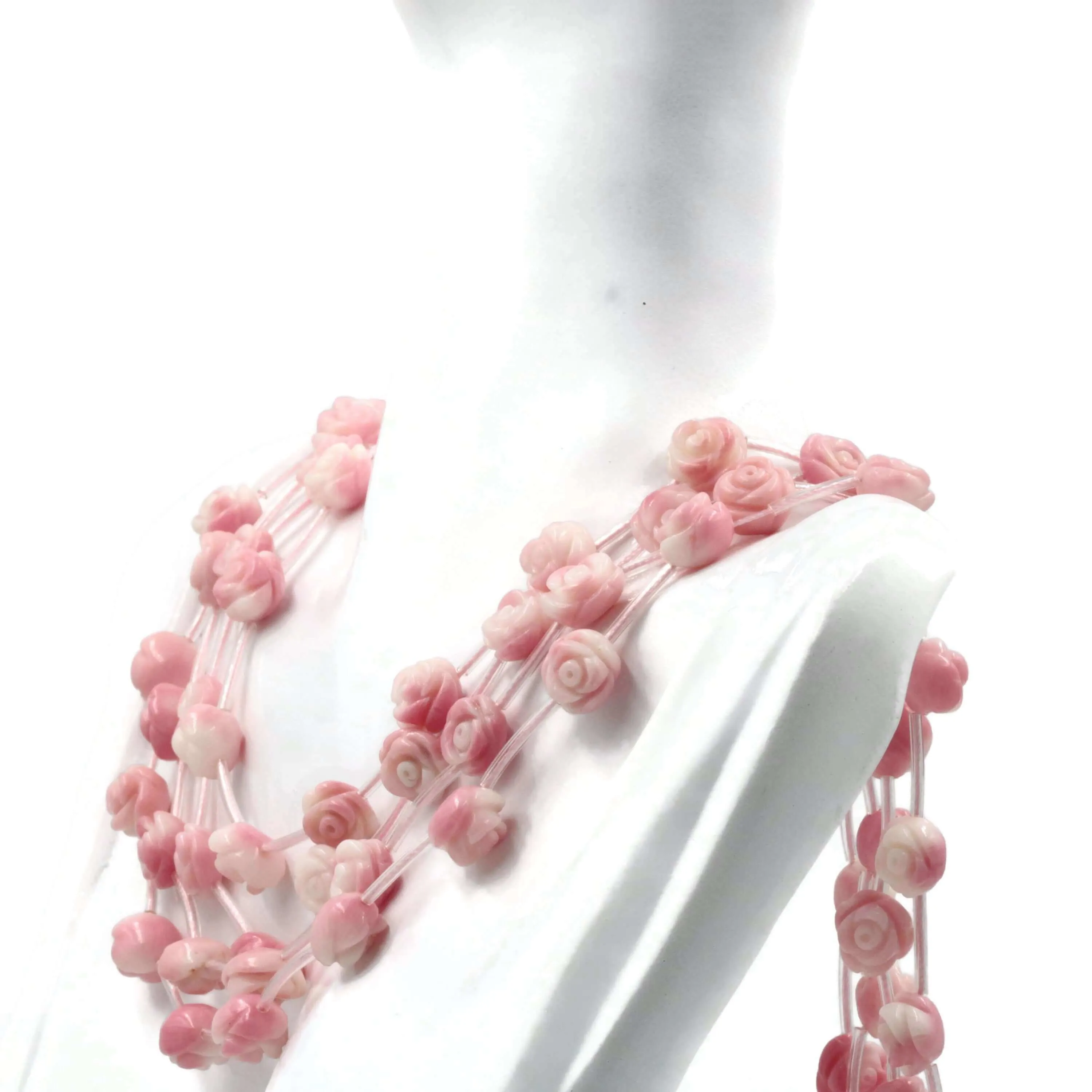 Bi-Color Coral Beads DIY Coral Necklace Coral beads Coral Beads Coral Beads DIY Coral Bead Necklace Coral Flower Strand 15" SKU: 6142728