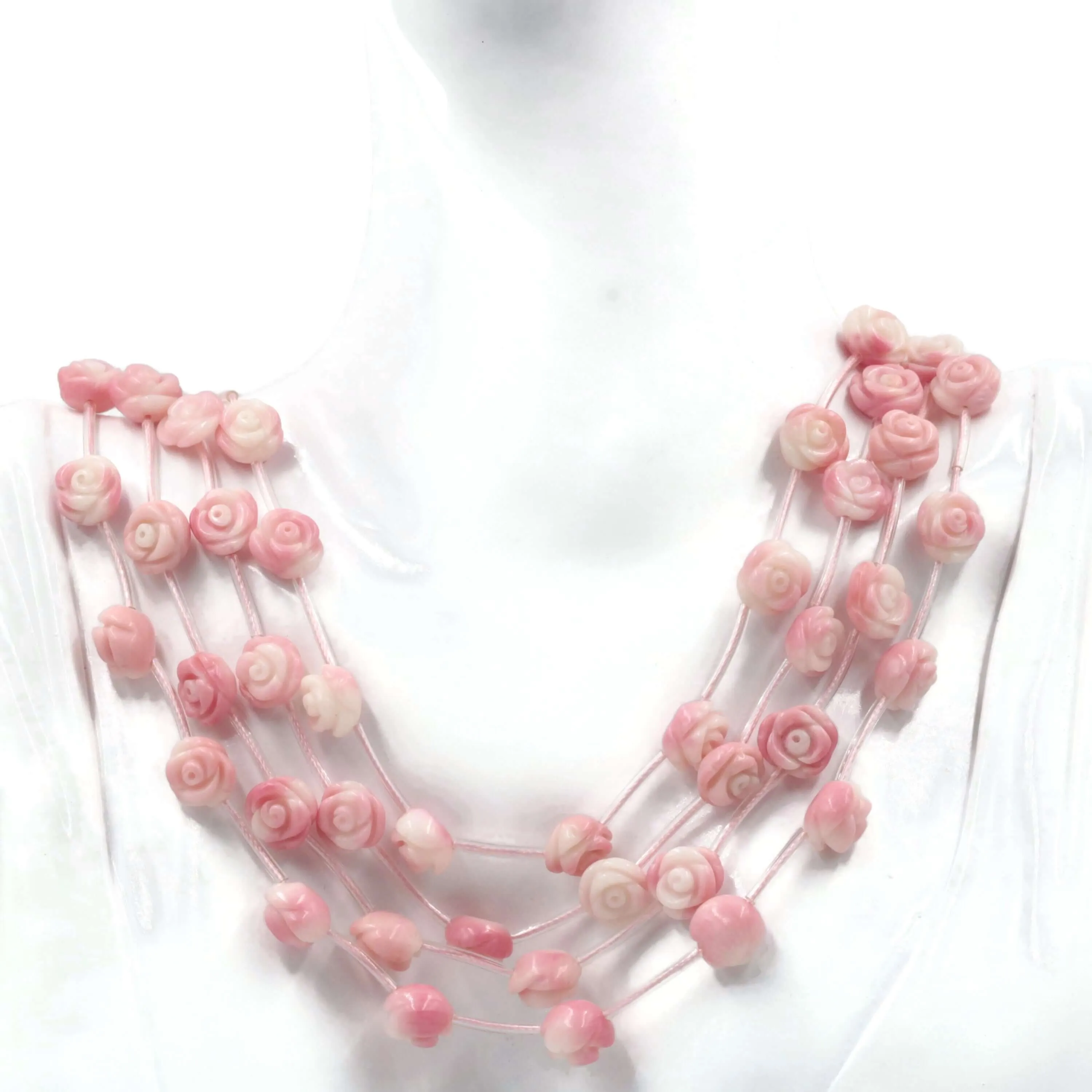 Bi-Color Coral Beads DIY Coral Necklace Coral beads Coral Beads Coral Beads DIY Coral Bead Necklace Coral Flower Strand 15" SKU: 6142728