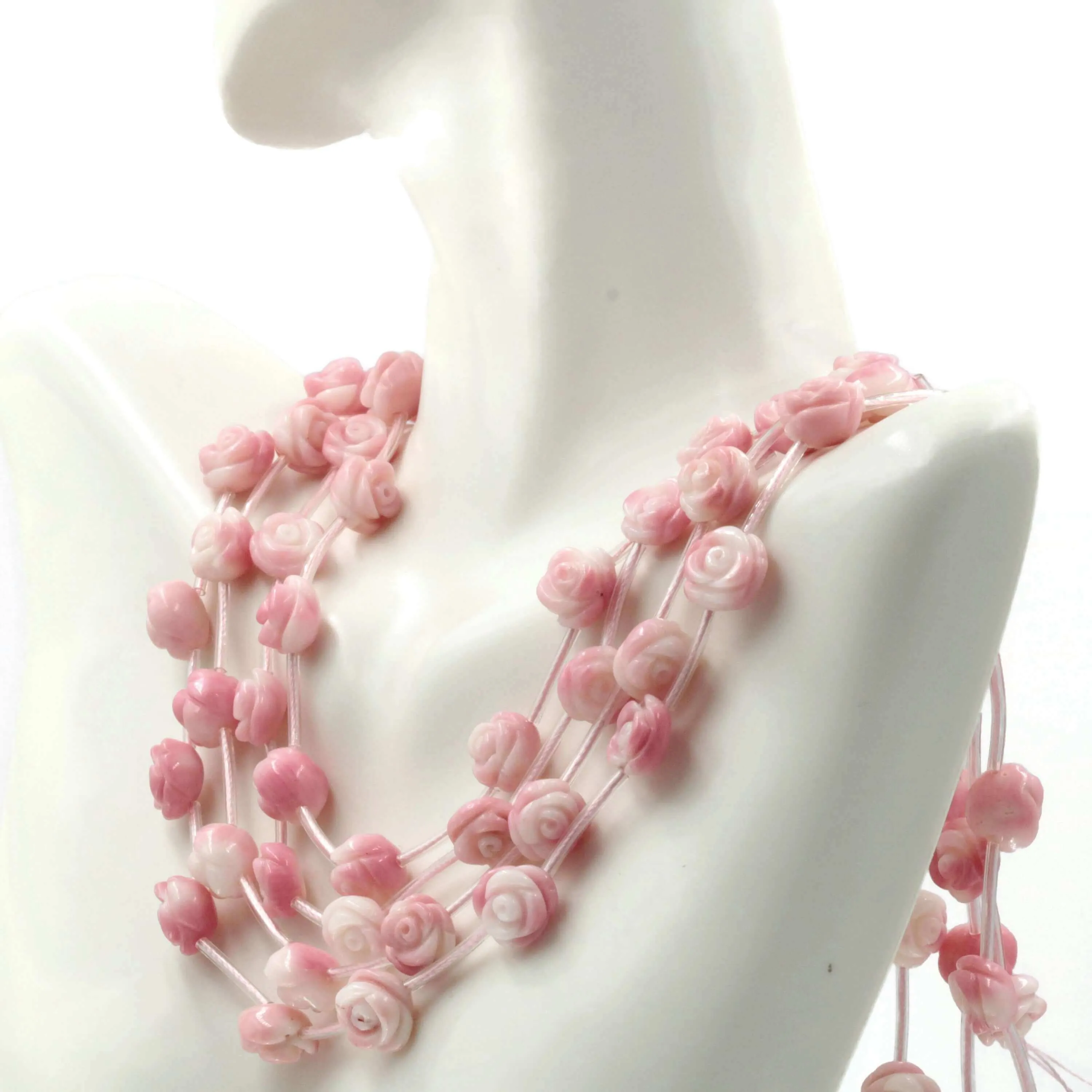 Bi-Color Coral Beads DIY Coral Necklace Coral beads Coral Beads Coral Beads DIY Coral Bead Necklace Coral Flower Strand 15" SKU: 6142728