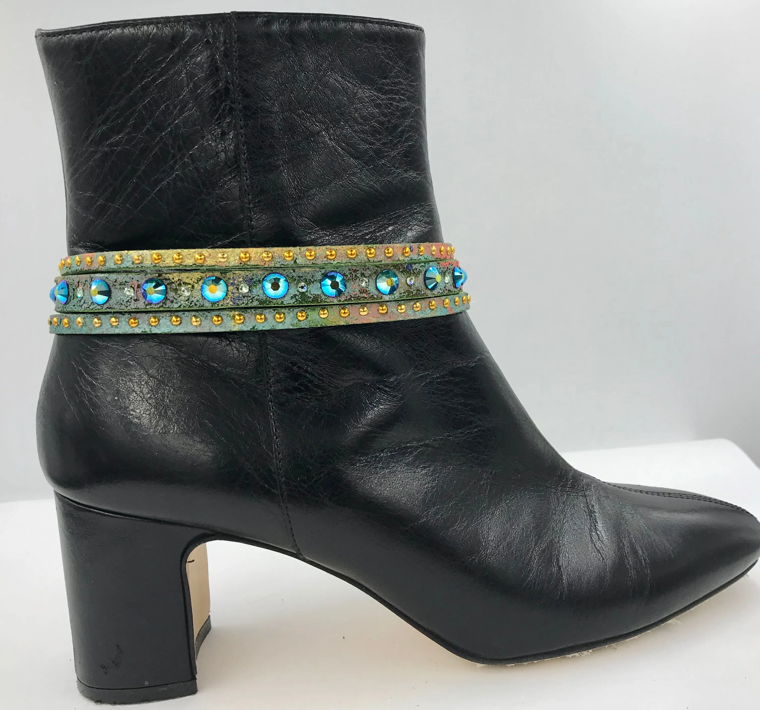 Big Stone Triple Treat Bracelet/Choker/Boot Cuff - "The Caribbean"