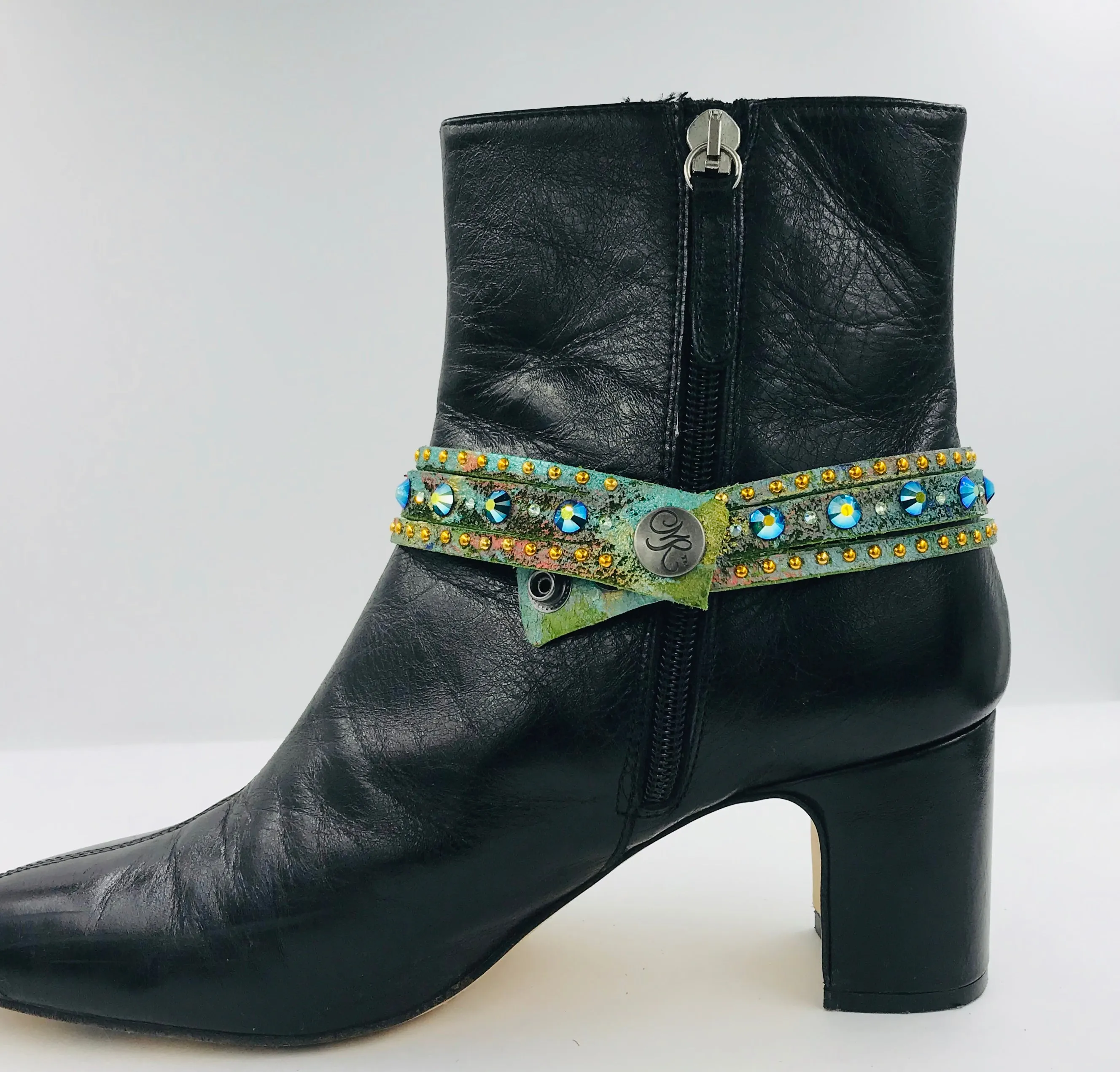 Big Stone Triple Treat Bracelet/Choker/Boot Cuff - "The Caribbean"
