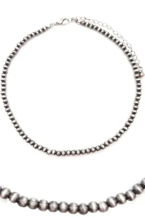 BIRCH NAVAJO PEARL BEAD CHOKER NECKLACE