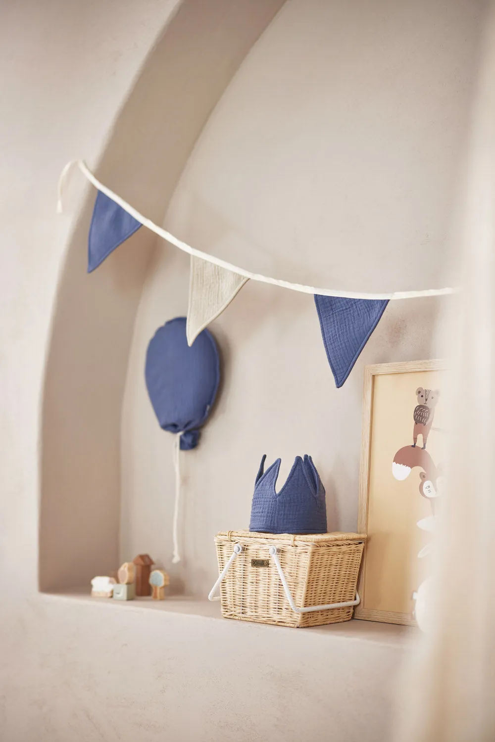 Birthday crown 12x35cm - Jeans Blue