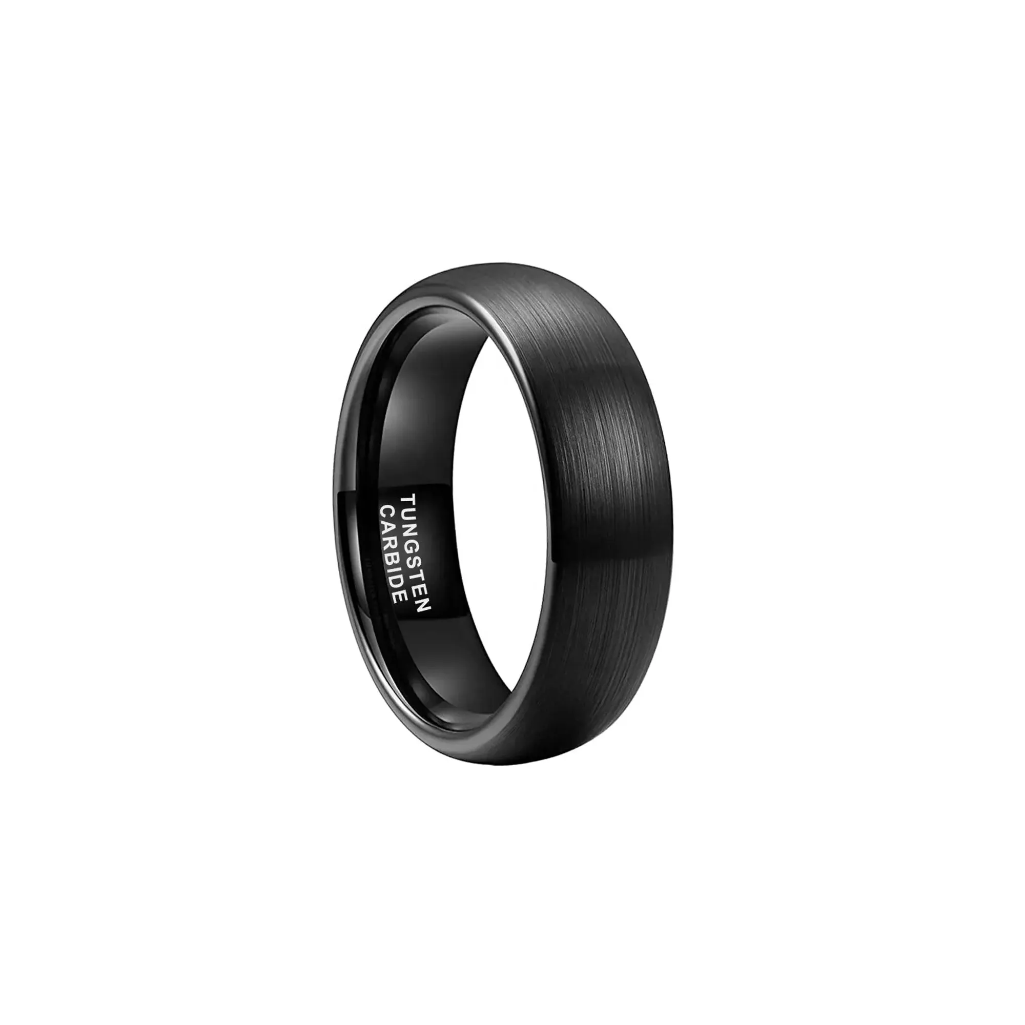 Black Tungsten Carbide Ring For Men and Women. 8mm Dome Shape, Barrel, Comfort Fit Wedding Band, Pinky, Statement or Thumb RIng