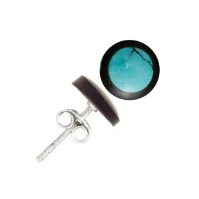 Black Wood Studs with Stone Powder Inlay