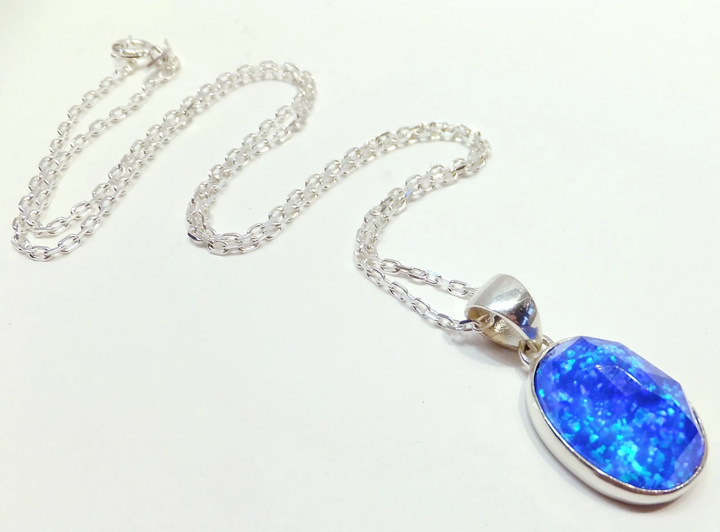Blue Opalite Gemstone Necklace