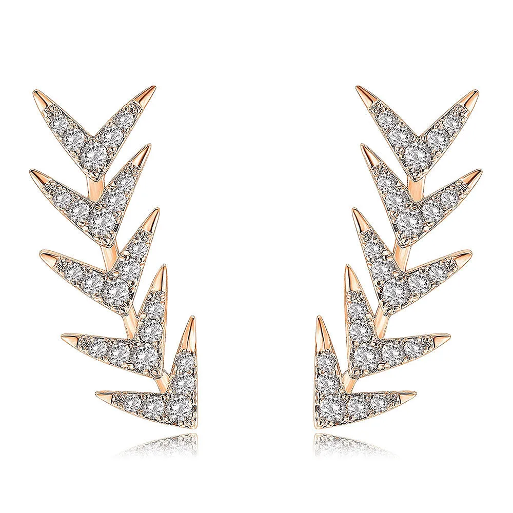 Botanical Cubic Zirconia Earrings