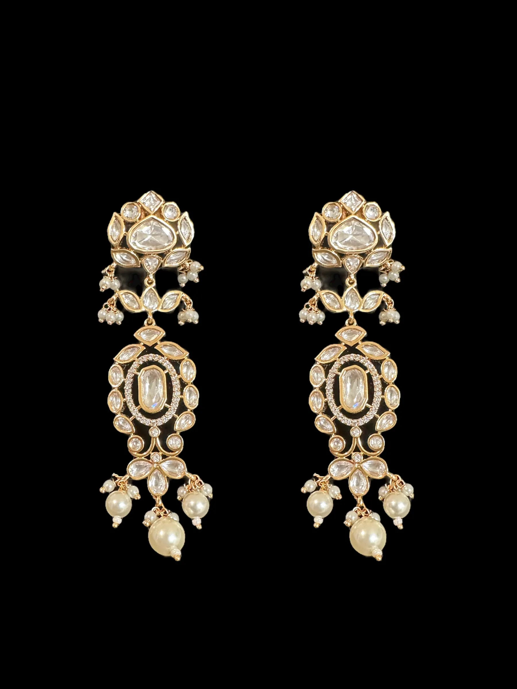 BR312 Bridal choker with earrings tika in pearls ( READY TO SHIP  )