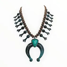 Brass Squash Blossom Necklace