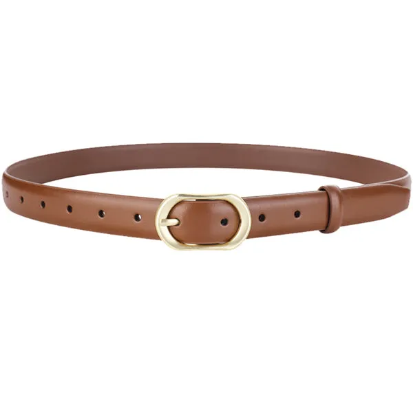Caramel Women Genuine Leather Belt 焦糖色女士真皮皮带 KCBELT1087