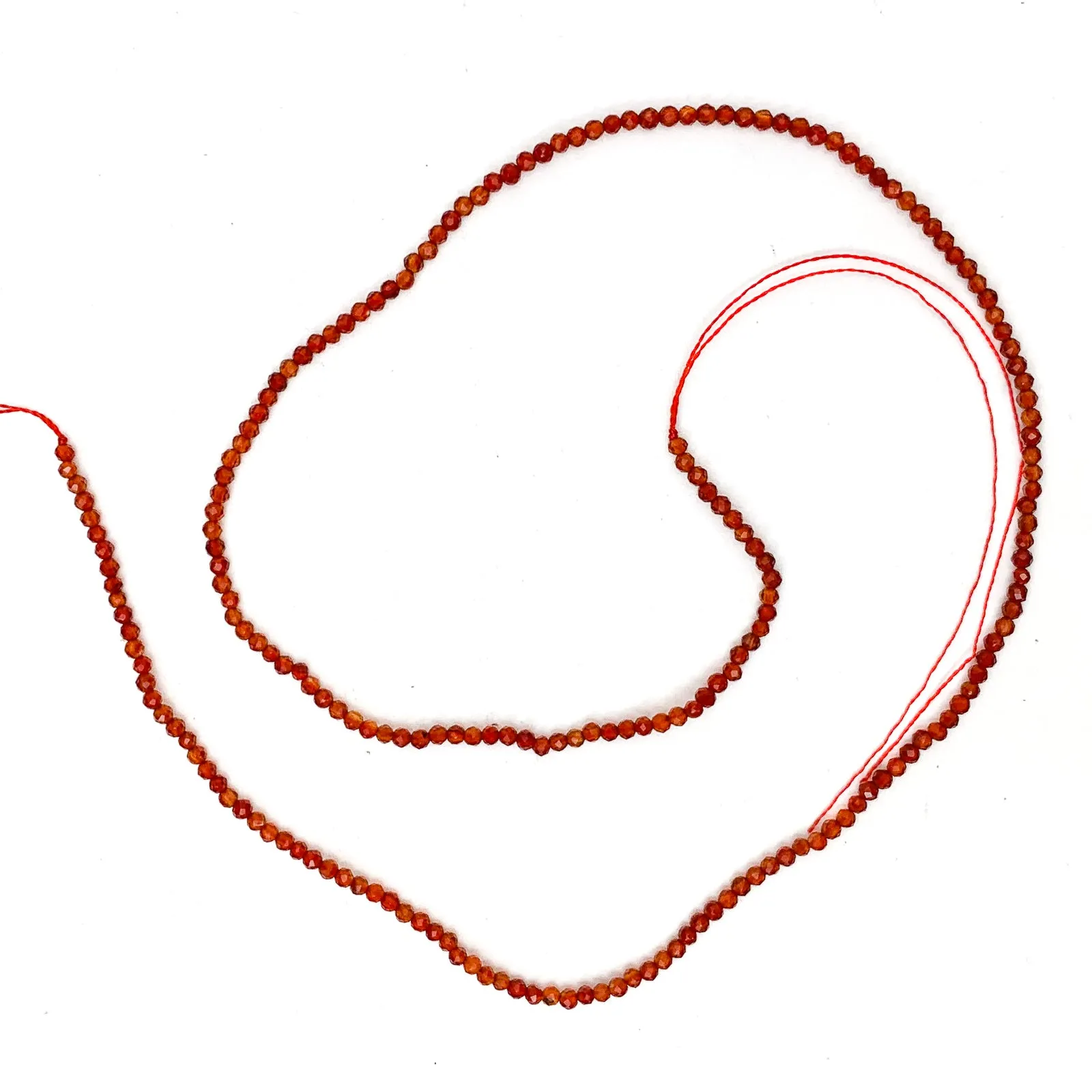 Carnelian 2mm Faceted Rounds Bead Strand