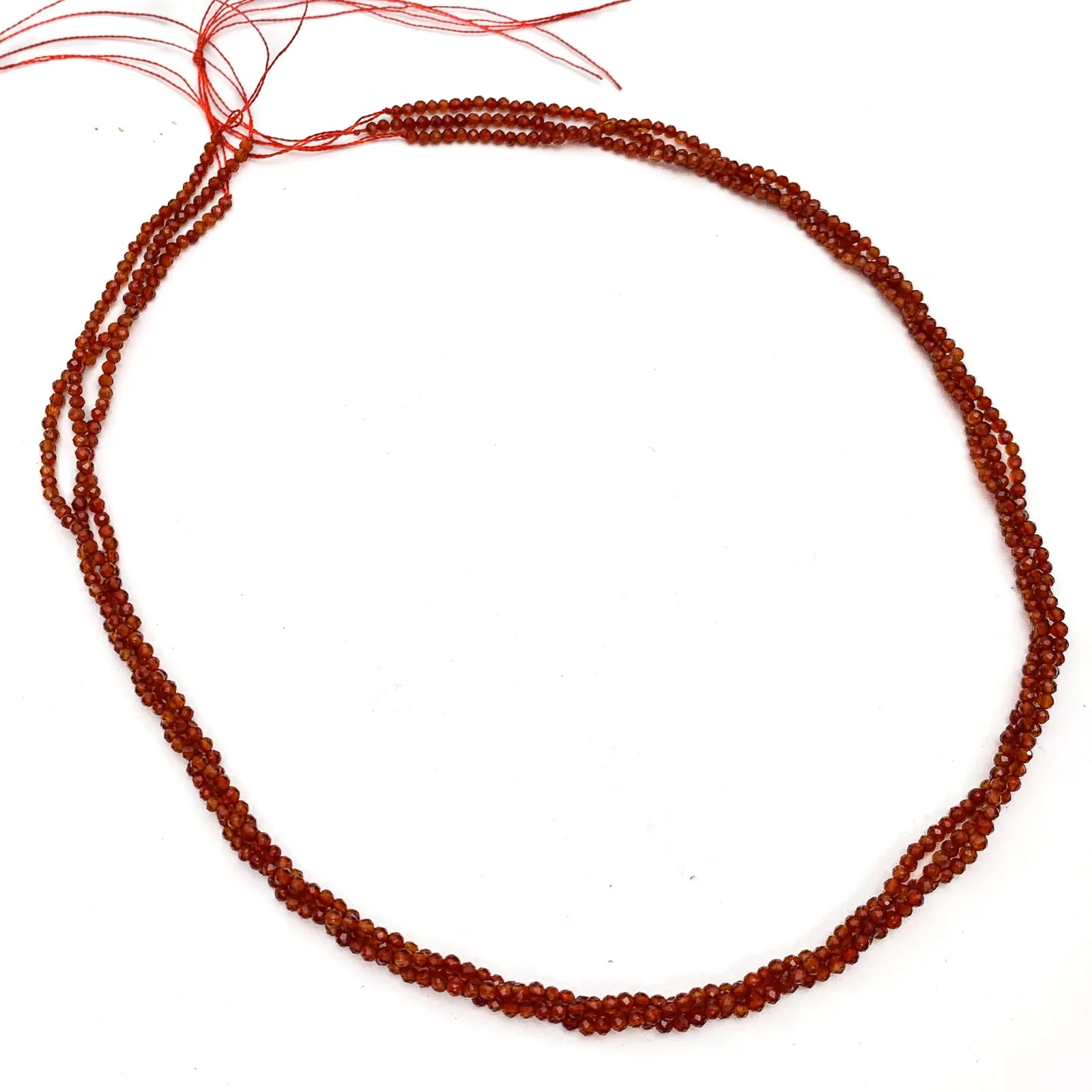 Carnelian 2mm Faceted Rounds Bead Strand