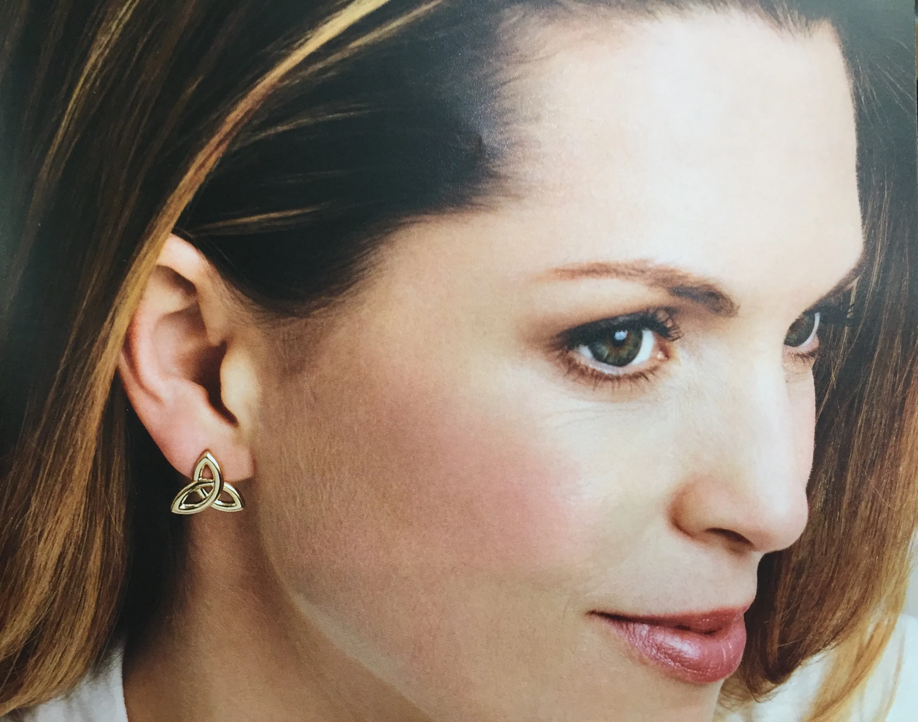Celtic Infinity 14 K gold earrings