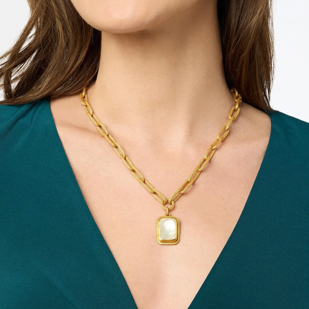 Cheval Paperclip Statement Necklace - Obsidian Black