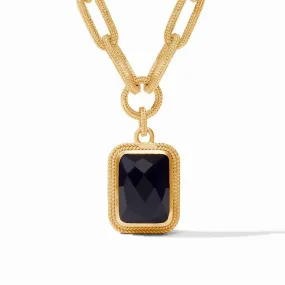 Cheval Paperclip Statement Necklace - Obsidian Black