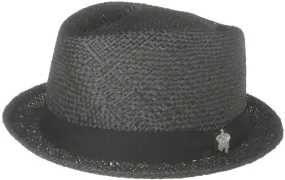 Christys Crown "Merenda" Bao Straw Diamond Crown Fedora