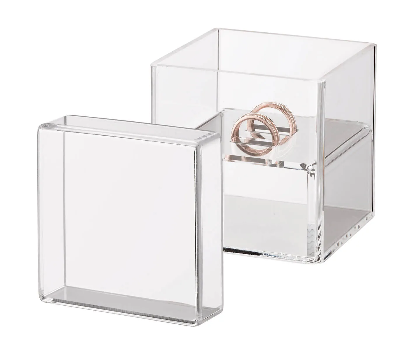 Clear Acrylic Ring Box Ring Pillow Alternative
