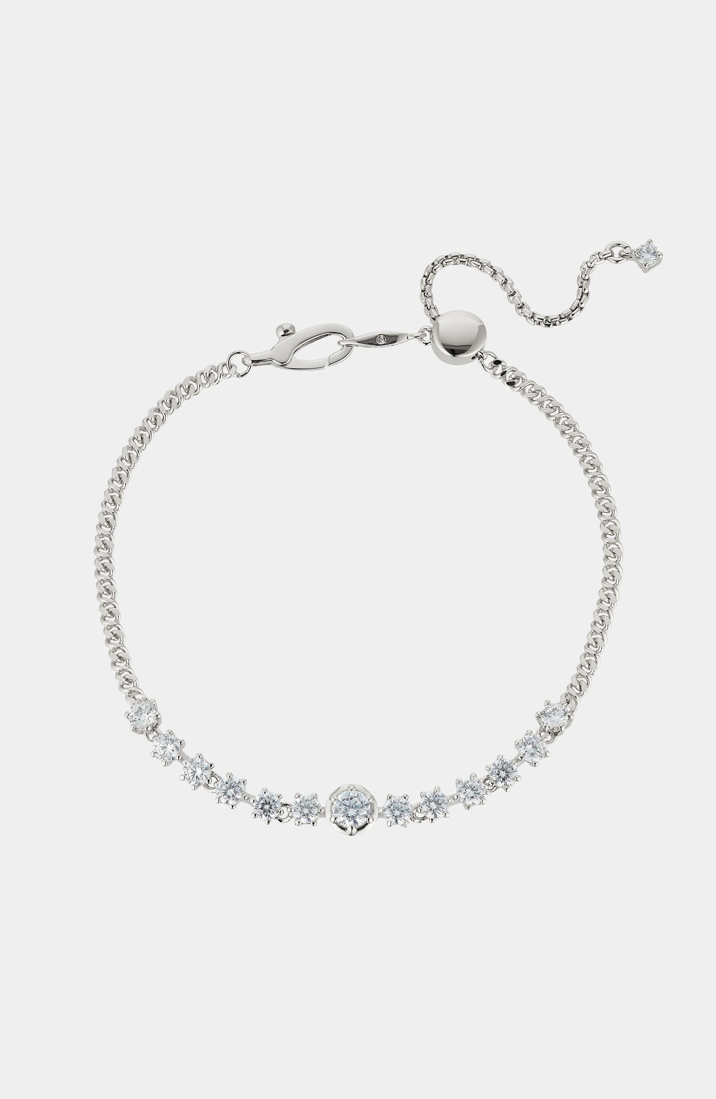 CLEO CZ CURB LINK CHAIN ADJUSTABLE BRACELET