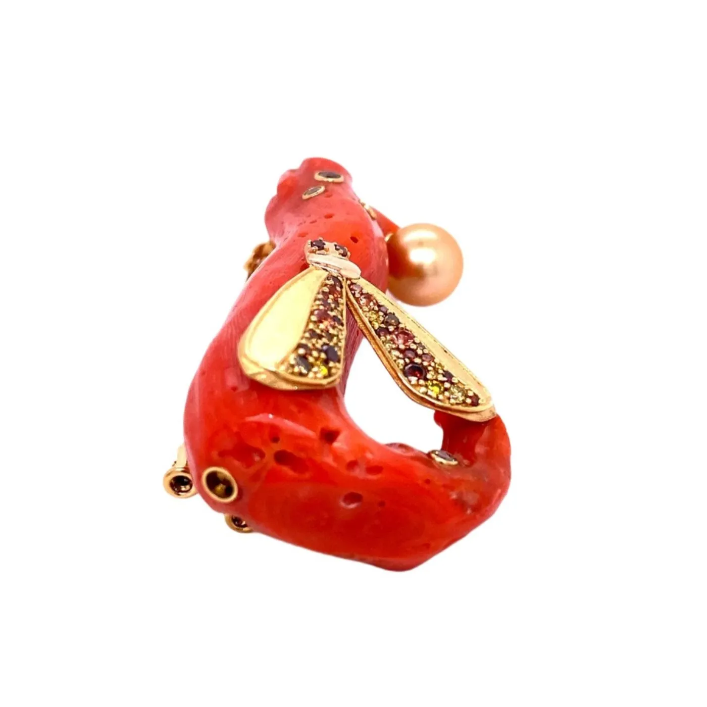 Coral Brooch